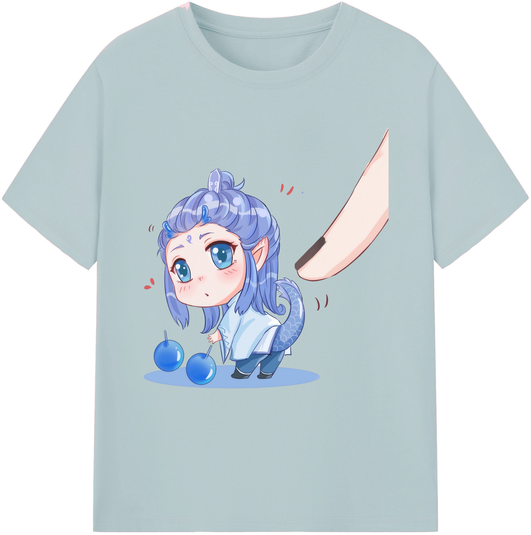 （画像用） Ne Zha 2 ナタ 魔童の大暴れ 綿100％半袖Tシャツ（フロントプリント）